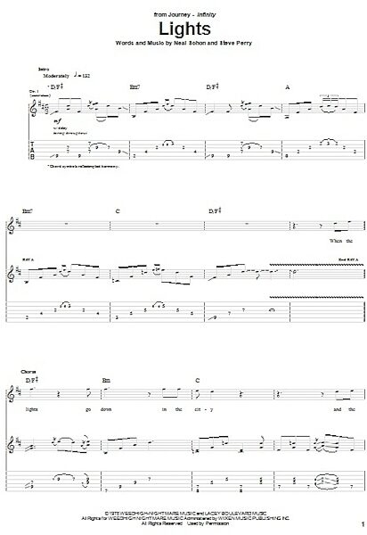 open zoom image for Lights - Guitar TAB, New, Main