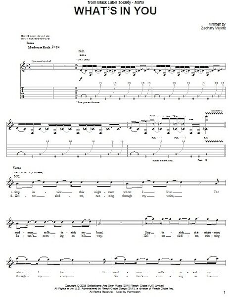 open zoom image for What's In You - Guitar TAB, New, Main