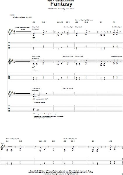 open zoom image for Fantasy - Guitar TAB, New, Main