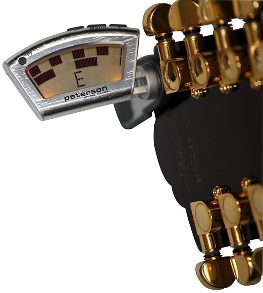 open zoom image for Peterson SC-1 StroboClip Clip-On Strobe Tuner, In Use 1