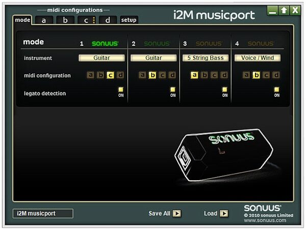 open zoom image for Sonuus i2M Musicport MIDI Converter and Hi-Z USB Audio Interface, Software