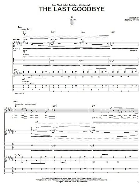 open zoom image for The Last Goodbye - Guitar TAB, New, Main