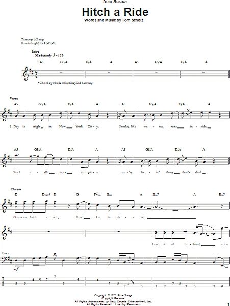 open zoom image for Hitch A Ride - Bass Tab, New, Main