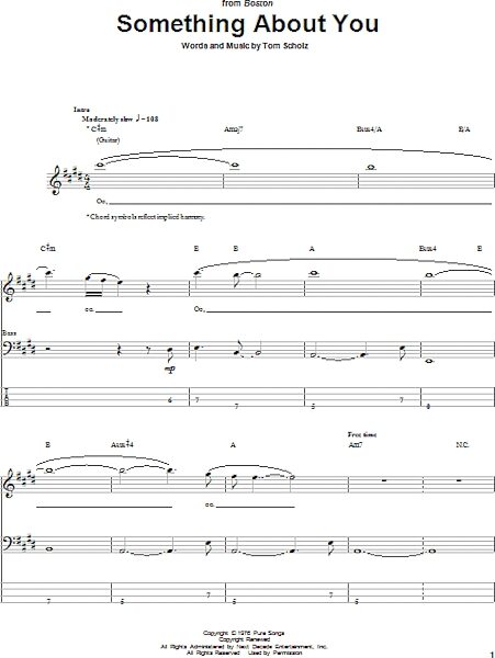 open zoom image for Something About You - Bass Tab, New, Main