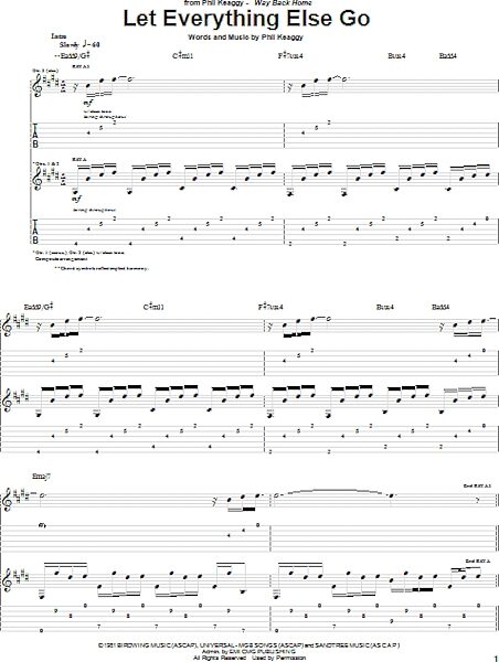 open zoom image for Let Everything Else Go - Guitar TAB, New, Main