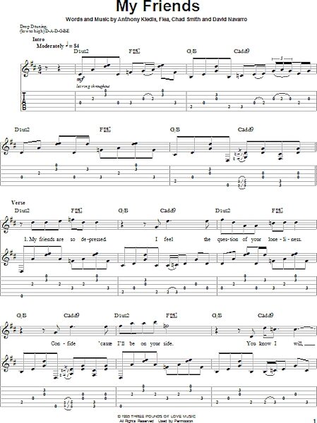 open zoom image for My Friends - Guitar Tab Play-Along, New, Main