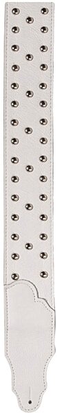 open zoom image for Franklin Glove Leather 2.5-Inch Guitar Strap with Metal Studs, White