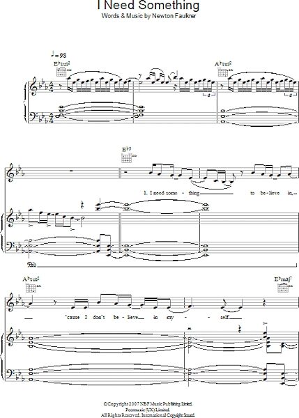 open zoom image for I Need Something - Piano/Vocal/Guitar, New, Main