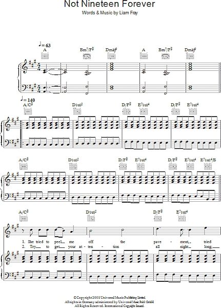 open zoom image for Not Nineteen Forever - Piano/Vocal/Guitar, New, Main