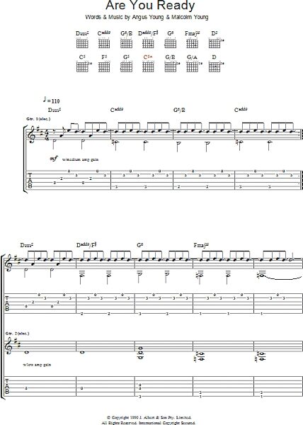 open zoom image for Are You Ready - Guitar TAB, New, Main
