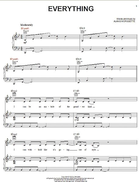 open zoom image for Everything - Piano/Vocal/Guitar, New, Main