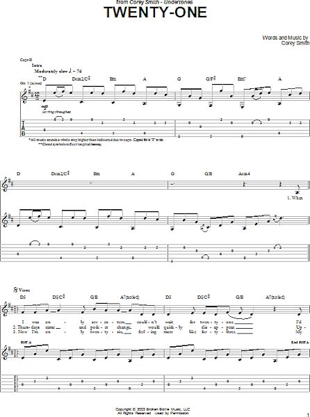 open zoom image for Twenty-One - Guitar TAB, New, Main