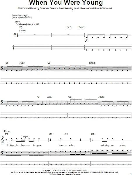 open zoom image for When You Were Young - Bass Tab, New, Main