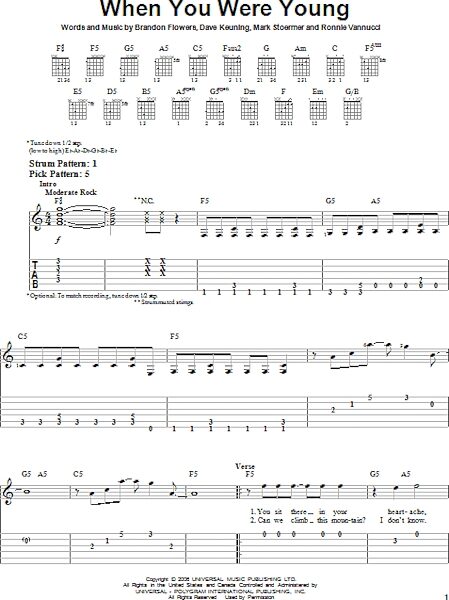 open zoom image for When You Were Young - Easy Guitar with TAB, New, Main