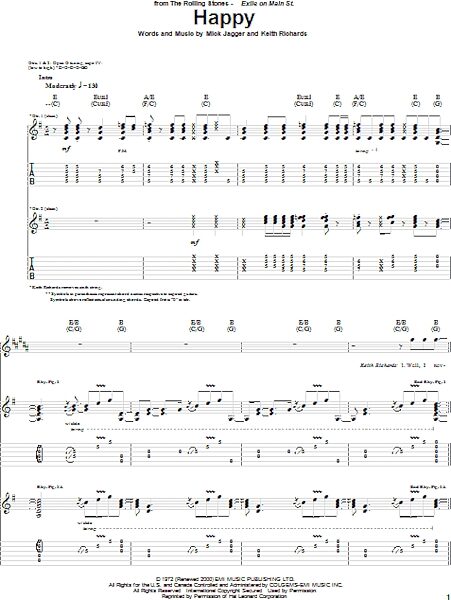 open zoom image for Happy - Guitar TAB, New, Main
