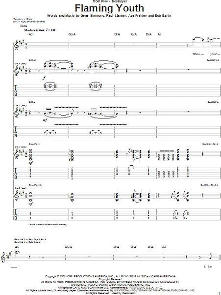 open zoom image for Flaming Youth - Guitar TAB, New, Main