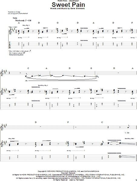 open zoom image for Sweet Pain - Guitar TAB, New, Main