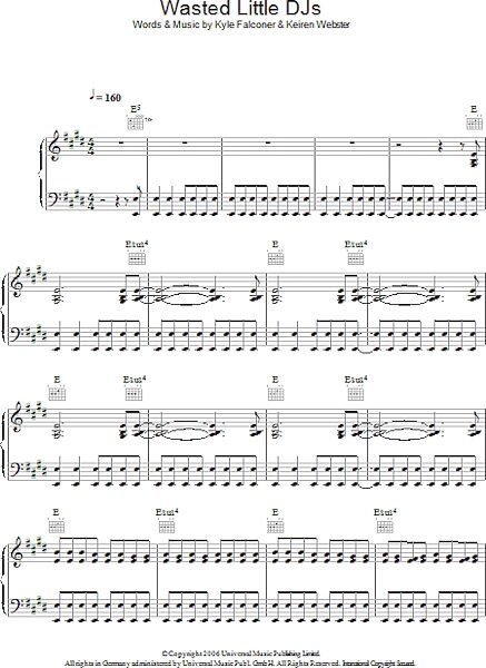 open zoom image for Wasted Little DJs - Piano/Vocal/Guitar, New, Main