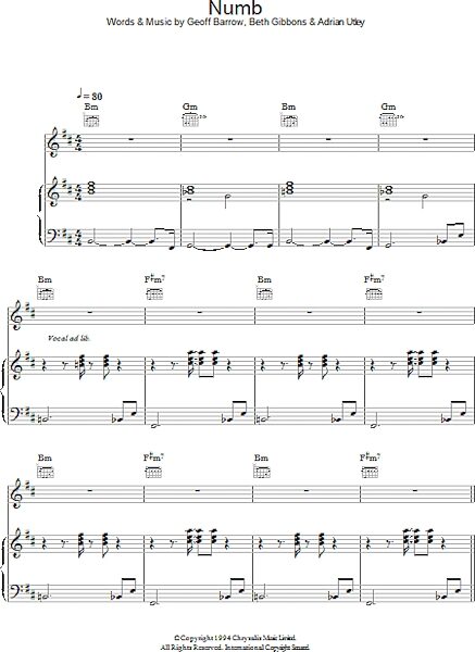 open zoom image for Numb - Piano/Vocal/Guitar, New, Main