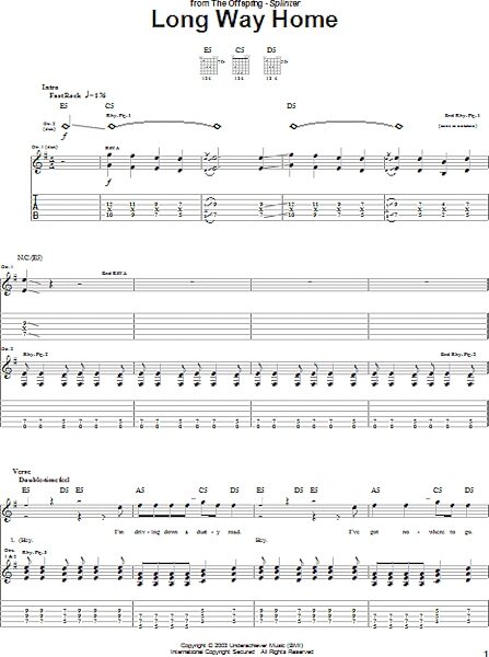 open zoom image for Long Way Home - Guitar TAB, New, Main