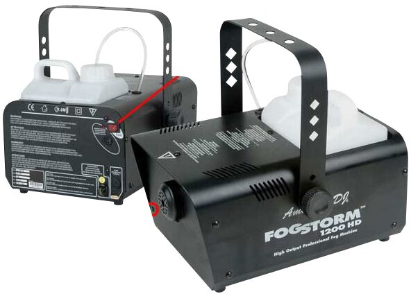 open zoom image for American DJ Fog Storm 1200HD Fog Machine, Rear