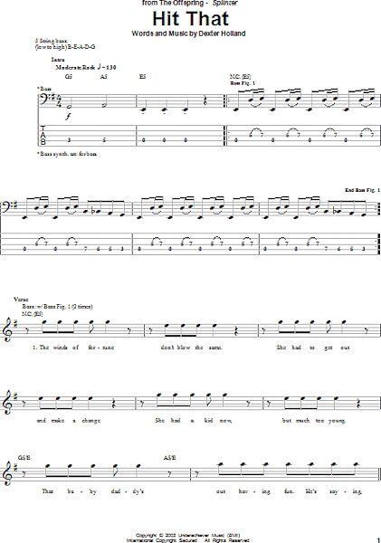 open zoom image for Hit That - Bass Tab, New, Main