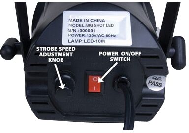 open zoom image for American DJ Big Shot LED Strobe Effect Light, Rear