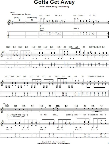 open zoom image for Gotta Get Away - Guitar Tab Play-Along, New, Main