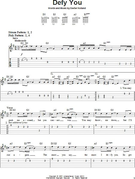 open zoom image for Defy You - Easy Guitar with TAB, New, Main