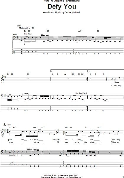 open zoom image for Defy You - Bass Tab, New, Main