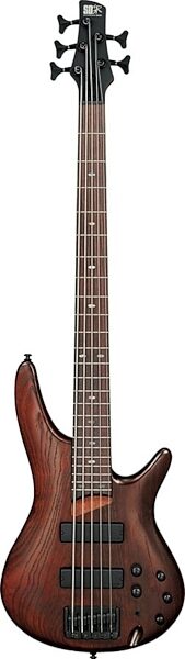 open zoom image for Ibanez SR605 5-String Electric Bass, Walnut Flat