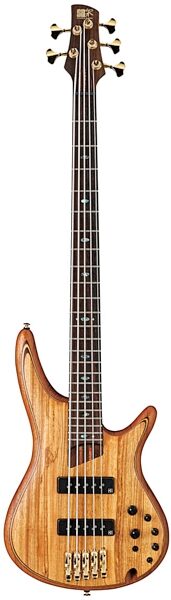 open zoom image for Ibanez SR1205 Premium Electric Bass (5-String), Vintage Natural Flat