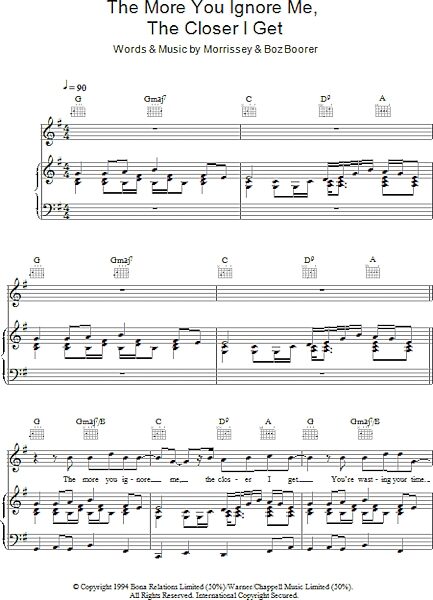 open zoom image for The More You Ignore Me, The Closer I Get - Piano/Vocal/Guitar, New, Main