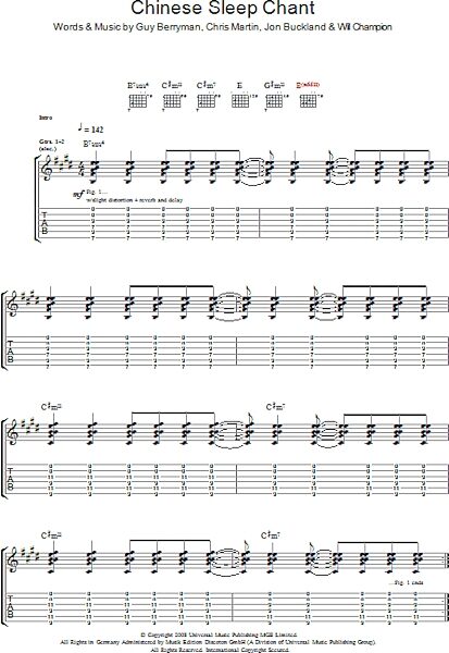 open zoom image for Chinese Sleep Chant - Guitar TAB, New, Main