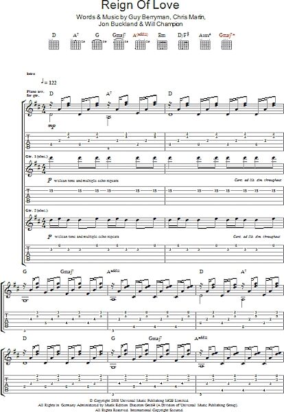 open zoom image for Reign Of Love - Guitar TAB, New, Main