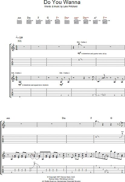 open zoom image for Do You Wanna - Guitar TAB, New, Main