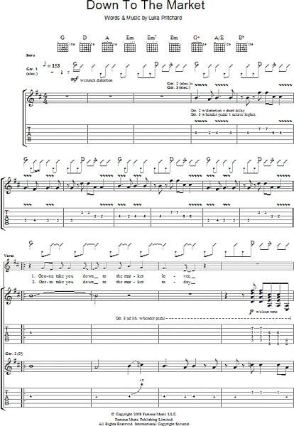 open zoom image for Down To The Market - Guitar TAB, New, Main