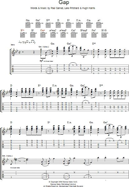 open zoom image for Gap - Guitar TAB, New, Main