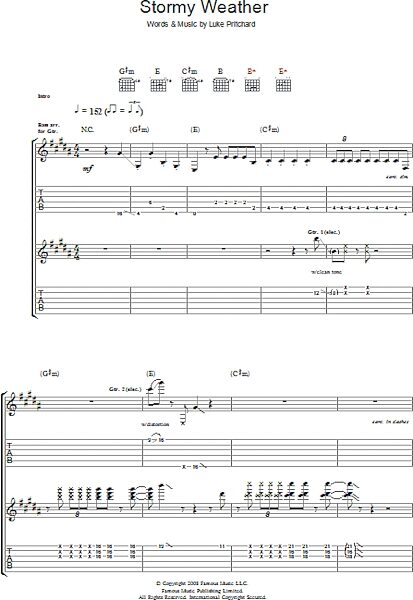 open zoom image for Stormy Weather - Guitar TAB, New, Main