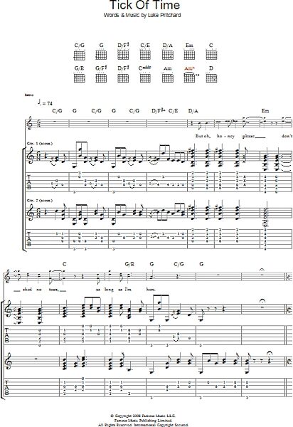 open zoom image for Tick Of Time - Guitar TAB, New, Main