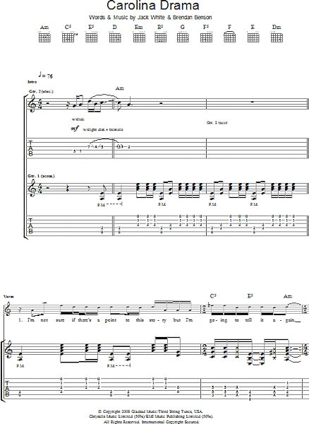 open zoom image for Carolina Drama - Guitar TAB, New, Main
