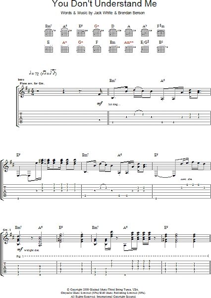 open zoom image for You Don't Understand Me - Guitar TAB, New, Main