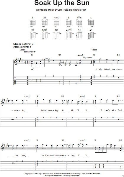 open zoom image for Soak Up The Sun - Easy Guitar with TAB, New, Main