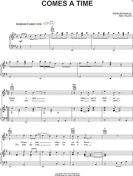 open zoom image for Comes A Time - Piano/Vocal/Guitar, New, Main