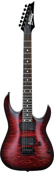 open zoom image for Ibanez GRGA42QA Electric Guitar, Transparent Red Burst