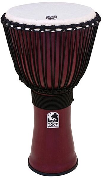 open zoom image for Toca Freestyle II Rope Tune Djembe (with Gig Bag), Deep Red