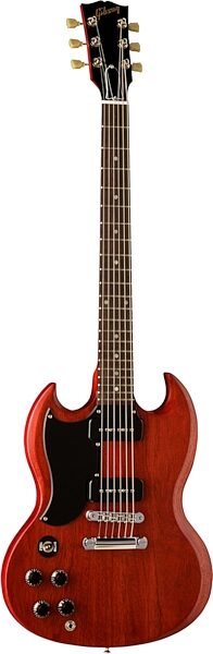 open zoom image for Gibson Left-Handed 1960s Tribute SG Special Left-Handed Electric Guitar with Gig Bag, Worn Cherry