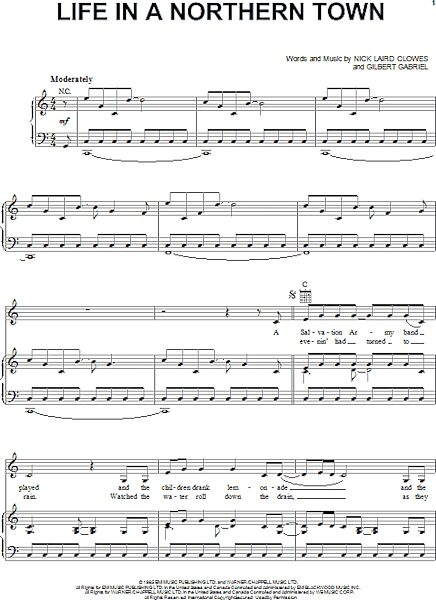 open zoom image for Life In A Northern Town - Piano/Vocal/Guitar, New, Main