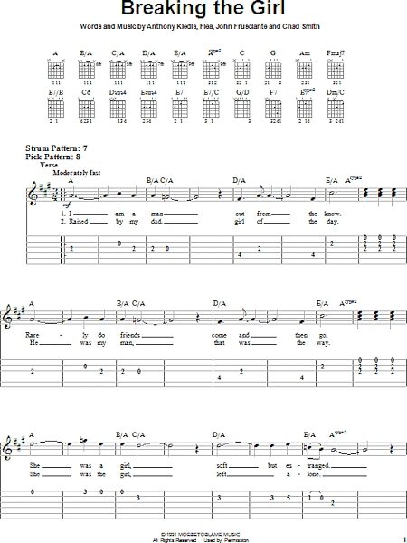 open zoom image for Breaking The Girl - Easy Guitar with TAB, New, Main