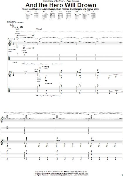 open zoom image for And The Hero Will Drown - Guitar TAB, New, Main